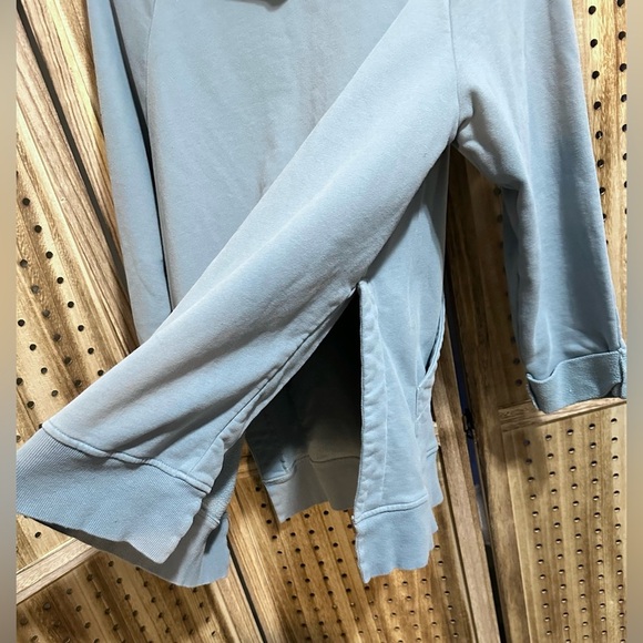 Melliflo Long Sleeve Sweatshirt Oversized Hoodies Hem Split Pullover Pocket - Picture 5 of 7